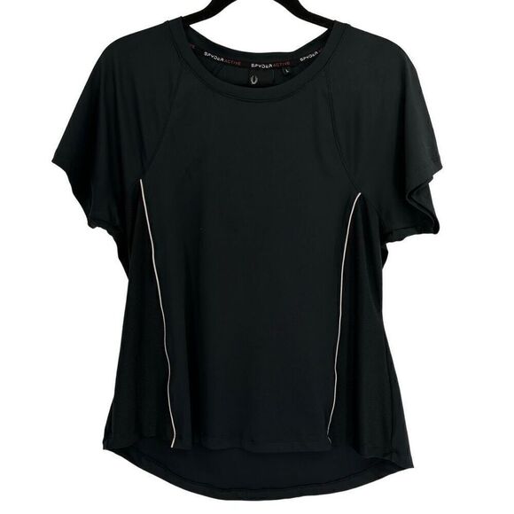 Spyder Active Crew Neck Athletic Tee Shirt Black Large - Picture 1 of 6